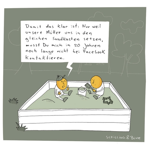 Cartoon: Altersvorsorge (medium) by Schilling  Blum tagged kinder,spielplatz,facebook,netzwerk,freundschaft,spielen