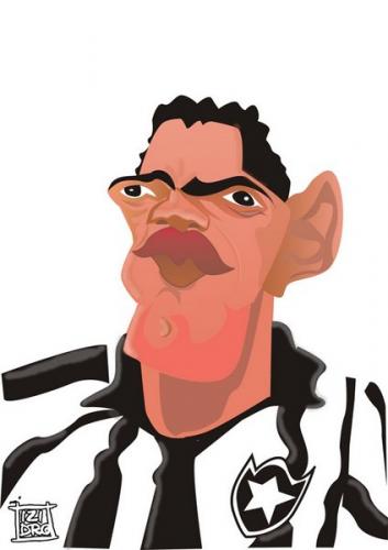 Cartoon: Garrincha soccer player (medium) by izidro tagged garrincha