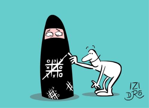 Cartoon: Tic-Tac-Toe Burka (medium) by izidro tagged burka