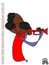 Cartoon: Miles Davis (small) by izidro tagged miles davis