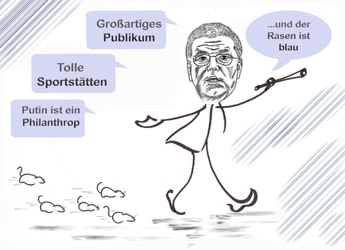 Cartoon: Bachs denkwürdige Geschichten (medium) by menschenskindergarten tagged bach,spiele,olympische,ioc