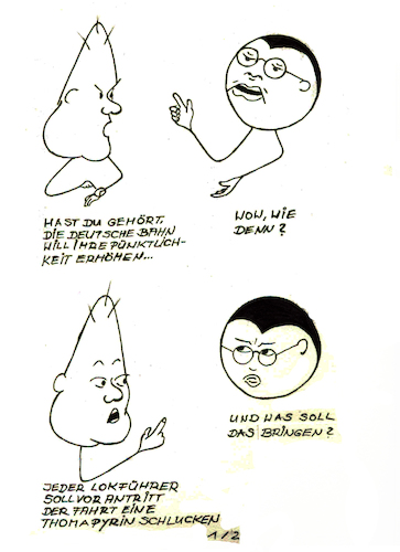 Cartoon: Deutsche Bahn AG (medium) by menschenskindergarten tagged deutsche,bahn,pünktlichkeit