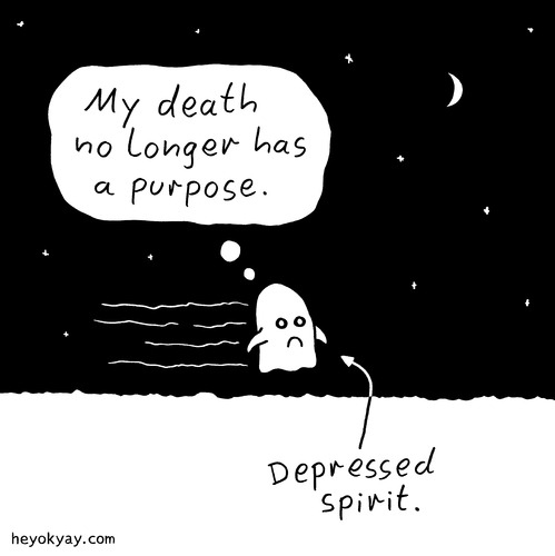 Cartoon: Spirit (medium) by heyokyay tagged depression,depressed,spirit,purpose,death,heyokyay