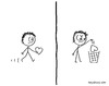 Cartoon: Heart trash (small) by heyokyay tagged heart,trash,feelings,love,disappointment,garbage,heyokyay