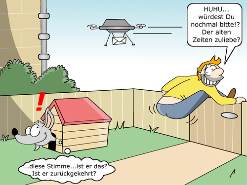 Postbote und die Drohne Postbote und die Drohne