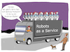 Cartoon: Robots as a Service (small) by Cloud Science tagged roboter,robots,as,service,weihnachten,weihnachtsmarkt,wirtschaft,automatisierung,arbeitsmarkt,arbeitslosigkeit,disruption,zukunft,weihnachtsmann,digitalisierung,digital,technologie,tech,technik,it,automatisch,wandel,ersetzen,mieten,illustration,moeller,pepper,servicebot,serviceroboter,cloud