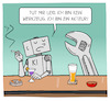 Cartoon: Von wegen Werkzeug (small) by Cloud Science tagged ki,künstliche,intellligenz,roboter,werkzeug,akteur,zukunft,harari,zitat,cartoon,humor,technologie,intelligenz,philosophie,gesellschaftsmuster,moderne,technik,kritik,zukunftsdenken,digitalisierung,verantwortungsmangel,disruption,mensch,maschine,ethik