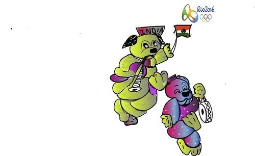 Cartoon: Rio olympics (medium) by anupama tagged rio,olympics