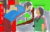 Cartoon: busstop kidding (small) by anupama tagged bus,stop,kidding