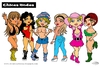 Cartoon: BEAUTY GIRLS COLOR (small) by DeVaTe tagged beauty,girls,women,chicas,bonitas,lindas,sexies