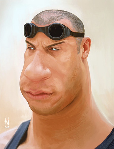 Cartoon: Riddick (medium) by sting-one tagged vin,diesel,riddick