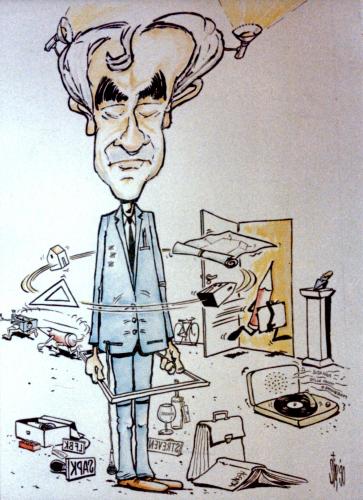 Cartoon: Artschool Headmaster (medium) by stip tagged caricature,headmaster,art,school