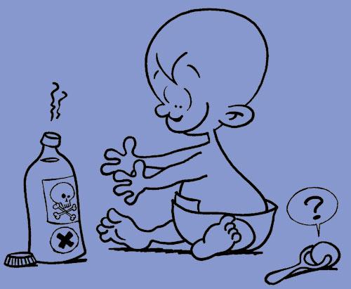 Cartoon: Danger Kid (medium) by stip tagged children,kids,poison,danger