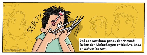 Cartoon: Schoolpeppers 149 (medium) by Schoolpeppers tagged xmen,superheld,wolverine,logan