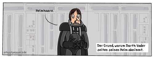 Cartoon: Schoolpeppers 249 (medium) by Schoolpeppers tagged darth,vader,star,wars,frisur