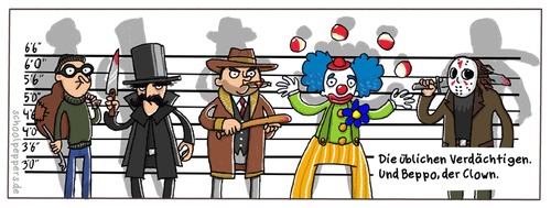 Cartoon: Schoolpeppers 6 (medium) by Schoolpeppers tagged beppo,clown,filmtitel
