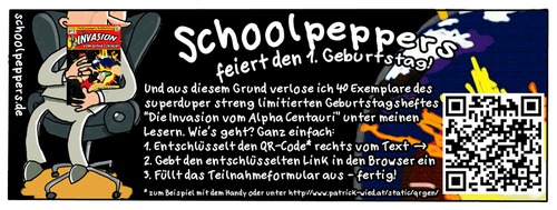 Cartoon: Schoolpeppers 84 (medium) by Schoolpeppers tagged geburtstag,jubiläum