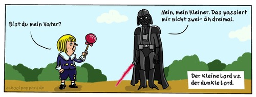 Cartoon: Schoolpeppers 91 (medium) by Schoolpeppers tagged star,wars,darth,vader,kleiner,lord,fountleroy