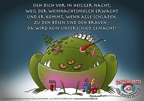 Cartoon: Der Weihnachtsmolch (medium) by Schweinevogel tagged schwarwel,weihnachten,brauch,cartoon,xmas