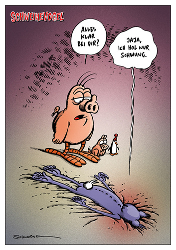 Cartoon: Schweinevogel Neues Jahr (medium) by Schweinevogel tagged cartoon,schwarwel,schweinevogel,comic,leipzig,irondoof,sid,pinkel,funny,witz,silvester,happy,new,year,2014,jahreswechsel,neues,jahr,jahresende