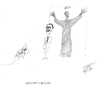 Cartoon: messias (small) by sasch tagged obama,jesus,nobel,friede,usa,glaube,projektion