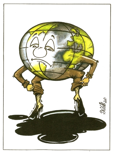 Cartoon: Mundo empetrolada (medium) by DANIEL EDUARDO VARELA tagged mundo