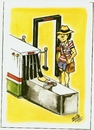 Cartoon: aduana (small) by DANIEL EDUARDO VARELA tagged protesis
