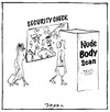 Cartoon: Nude Body Scan (small) by joxol tagged nude,body,scanner,security,check,airport,naked,business