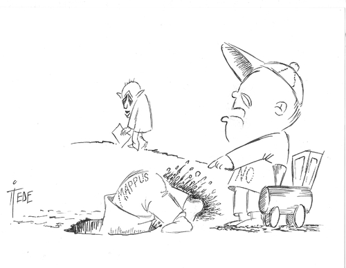 Cartoon: Der buddelt weiter! (medium) by tiede tagged stuttgart,geißler,schlichtung,mappus,21,stuttgart 21,mappus,schlichtung,geißler,stuttgart,21