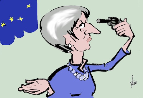 Cartoon: Theresa Brexit (medium) by tiede tagged theresa,may,brexit,tiede,cartoon,karikatur,theresa,may,brexit,tiede,cartoon,karikatur