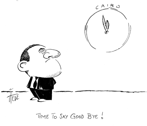 Cartoon: Time to say good bye (medium) by tiede tagged mubarak,revolution,ägypten,ägypten,mubarak,protest,demonstration,regierung,umsturz