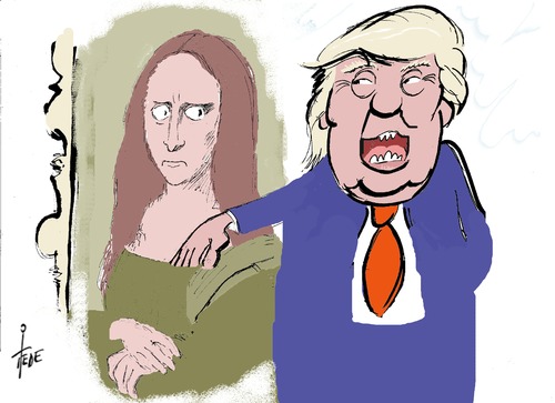Cartoon: Trump Sexismus (medium) by tiede tagged donald,trump,sexismus,clinton,tiede,tiedemann,cartoon,karikatur,donald,trump,sexismus,clinton,tiede,tiedemann,cartoon,karikatur