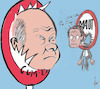 Cartoon: Amnesie (small) by tiede tagged scholz,cum,ex,warburg,bank,scheuer,amnesie,tiede,cartoon,karikatur