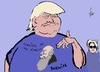 Cartoon: Trump (small) by tiede tagged trump clinton tiede cartoon karikatur