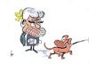 Cartoon: Gauck sieht rot (small) by tiede tagged gauck,joachim,präsident,linke,thüringen,ramelow,spd,grüne,ddr,maulkorb