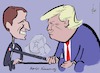 Cartoon: Macron - Trump (small) by tiede tagged macron,trump,merkel,götterdämmerung,ring,der,nibelungen,oper,richard,wagner,tiede,cartoon,karikatur