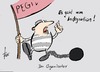 Cartoon: Pegida - Integration (small) by tiede tagged pegida,organisator,bachmann,straftaten,kriminalität,integration