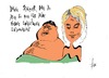 Cartoon: Slomka und Gabriel (small) by tiede tagged slomka,marietta,gabriel,sigmar,tv,interview,wahlen