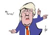 Cartoon: Trump (small) by tiede tagged trump donald election wahlversprechen campaign promise tiede tiedemann cartoon karikatur