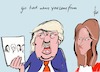 Cartoon: Trump and Melania (small) by tiede tagged migration,democratic,party,racism,squad,tiede,cartoon,karikatur