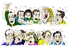 Cartoon: Two Moments  - 2 momentos (small) by Guto Camargo tagged people,raiva,rostos,pessoas