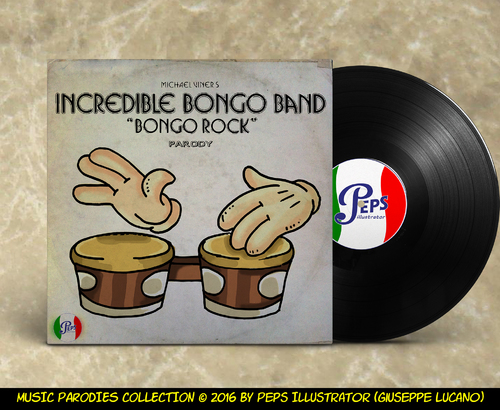 Cartoon: Incredible Bongo Band Parody 1 (medium) by Peps tagged incredible,bongo,band,funk,apache,music,rock