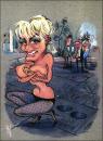 Cartoon: June Wilkinson (small) by Stef 1931-1995 tagged movie caricature hollywood