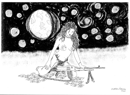Cartoon: Venus Got sei Dank! (medium) by Zlatko Iv tagged media,liebe,danke,kultur,tanz,erotic,retten,praxis,partizanen