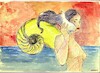 Cartoon: Meer Sirenen (small) by Zlatko Iv tagged sirenen,sterne,frau,vodel,mythologie