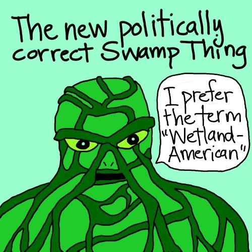Cartoon: swamp thing (medium) by mfarmand tagged swampthing,swamp,monster,politcallycorrect