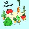 Cartoon: v8 summit (small) by mfarmand tagged v8,g8,vegetables,tomato,carrot,radish,celery,lettuce