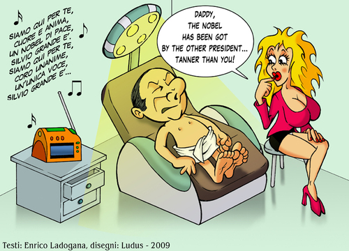 Cartoon: Berlusconi e il Nobel (medium) by Ludus tagged berlusconi
