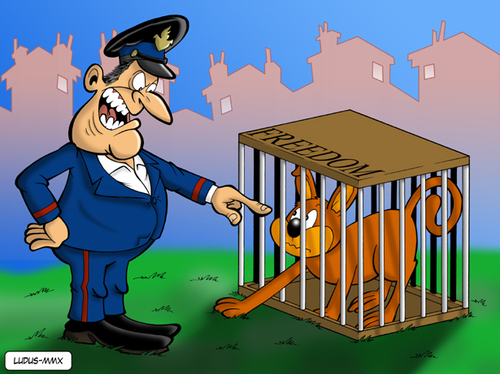 Cartoon: Freedom (medium) by Ludus tagged freedom