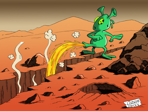 Cartoon: Water on Mars (medium) by Ludus tagged mars